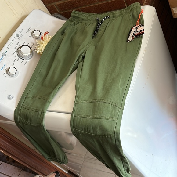 NWT RGSTR Olive Green Elastic Drawstring Waist Jogger Pants Khaki Joggers M - Picture 15 of 16